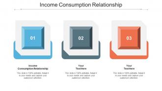 Income Consumption Relationship Ppt Powerpoint Presentation Slides Design Inspiration Cpb