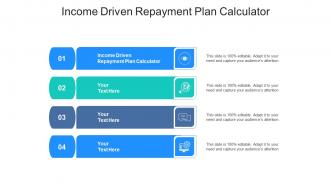 Income driven repayment plan calculator ppt powerpoint presentation infographics icon cpb