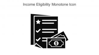 Income Eligibility Monotone Icon In Powerpoint Pptx Png And Editable Eps Format