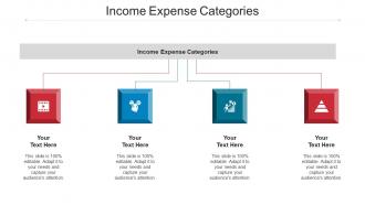 Income Expense Categories Ppt Powerpoint Presentation Model Slide Cpb