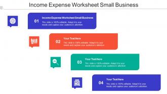 Income Expense Worksheet Small Business Ppt Powerpoint Presentation Visual Cpb