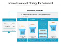 Income investment strategy for retirement