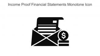 Income Proof Financial Statements Monotone Icon In Powerpoint Pptx Png And Editable Eps Format