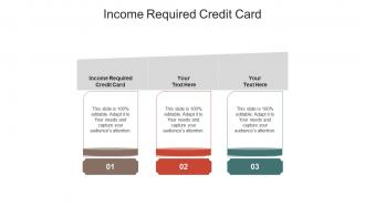 Income required credit card ppt powerpoint presentation pictures example cpb