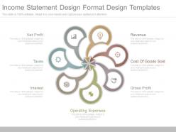 Income statement design format design templates