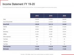 Income statement fy 19 20 ppt powerpoint presentation model portfolio