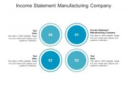 Income statement manufacturing company ppt powerpoint presentation styles background cpb