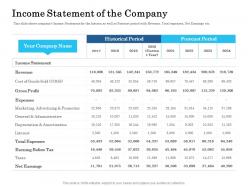 Income statement of the company ppt portfolio layout ideas