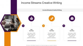Income Streams Creative Writing In Powerpoint And Google Slides Cpb