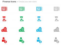 Income tax time and money bank dollar user ppt icons graphics