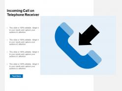 Incoming call on telephone receiver