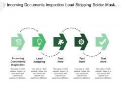 Incoming documents inspection lead stripping solder mask printing
