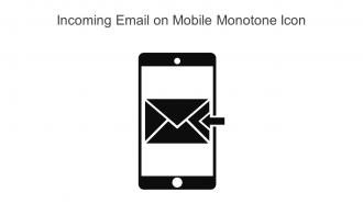 Incoming Email On Mobile Monotone Icon In Powerpoint Pptx Png And Editable Eps Format