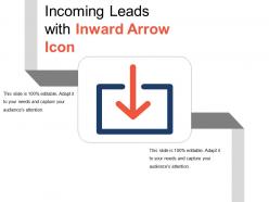 Incoming leads with inward arrow icon