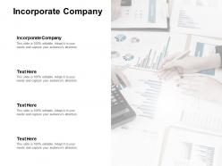 Incorporate company ppt powerpoint presentation model gallery cpb