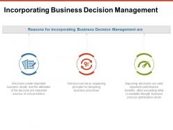 Incorporating business decision management process ppt powerpoint presentation portfolio