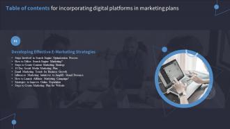 Incorporating Digital Platforms In Marketing Plans Table Of Contents