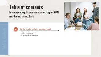 Incorporating Influencer Marketing In WOM Marketing Campaigns Powerpoint Presentation Slides MKT CD V Pre-designed Analytical