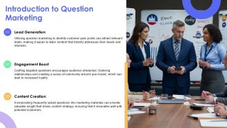 Incorporating Question Marketing Materials PPT Sample AT Attractive Impactful
