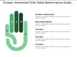 Increase achievement enter global market improve quality understanding customer