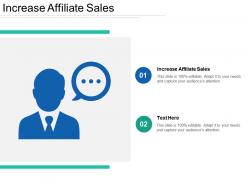 Increase affiliate sales ppt powerpoint presentation diagram graph charts cpb