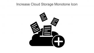 Increase Cloud Storage Monotone Icon In Powerpoint Pptx Png And Editable Eps Format