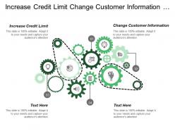 Increase credit limit change customer information product manager