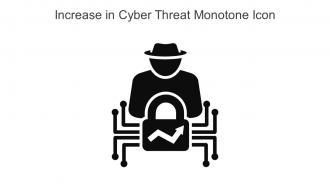 Increase In Cyber Threat Monotone Icon In Powerpoint Pptx Png And Editable Eps Format