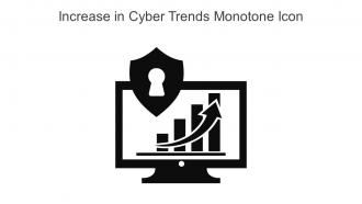 Increase In Cyber Trends Monotone Icon In Powerpoint Pptx Png And Editable Eps Format