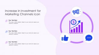 Increase In Investment For Marketing Channels Icon