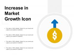 Increase in market growth icon