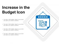 Increase in the budget icon