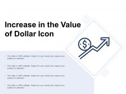 Increase in the value of dollar icon