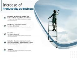 Increase of productivity at business