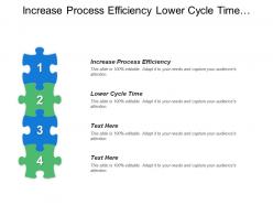 Increase process efficiency lower cycle time engagement structure