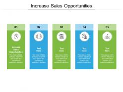Increase sales opportunities ppt powerpoint presentation summary slideshow cpb