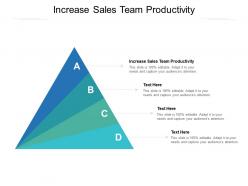 Increase sales team productivity ppt powerpoint presentation layouts model cpb