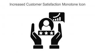 Increased Customer Satisfaction Monotone Icon In Powerpoint Pptx Png And Editable Eps Format