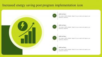 Increased Energy Saving Post Program Implementation Icon