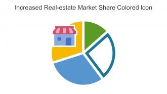 Increased Real estate Market Share Colored Icon in powerpoint pptx png and editable eps format