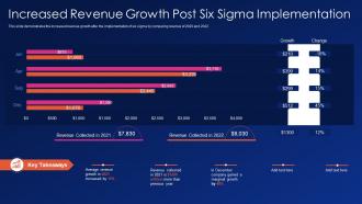 Increased revenue growth post six sigma implementation ppt powerpoint maker