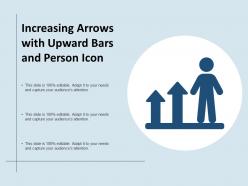 Increasing arrows with upward bars and person icon