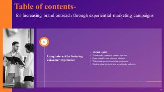 Increasing Brand Outreach Through Experiential Marketing Campaigns MKT CD V Analytical