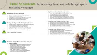 Increasing Brand Outreach Through Sports Marketing Campaigns MKT CD V Images Idea