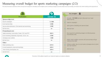 Increasing Brand Outreach Through Sports Marketing Campaigns MKT CD V Appealing Ideas