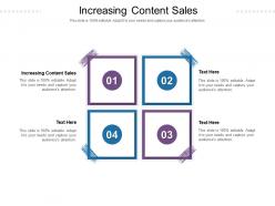 Increasing content sales ppt powerpoint presentation ideas gallery cpb