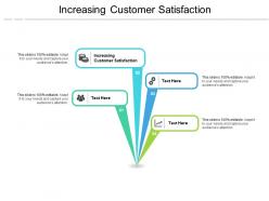 Increasing customer satisfaction ppt powerpoint presentation model layout cpb