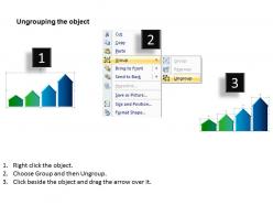Increasing levels shown by arrows side by side pointing upwards with shadows powerpoint templates