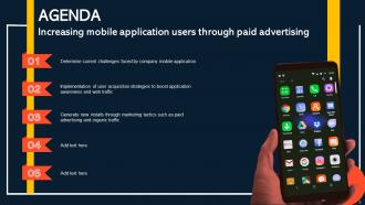 Increasing Mobile Application Users Through Paid Advertising Powerpoint Presentation Slides Customizable Aesthatic