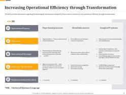 Increasing operational efficiency through transformation ppt infographics
